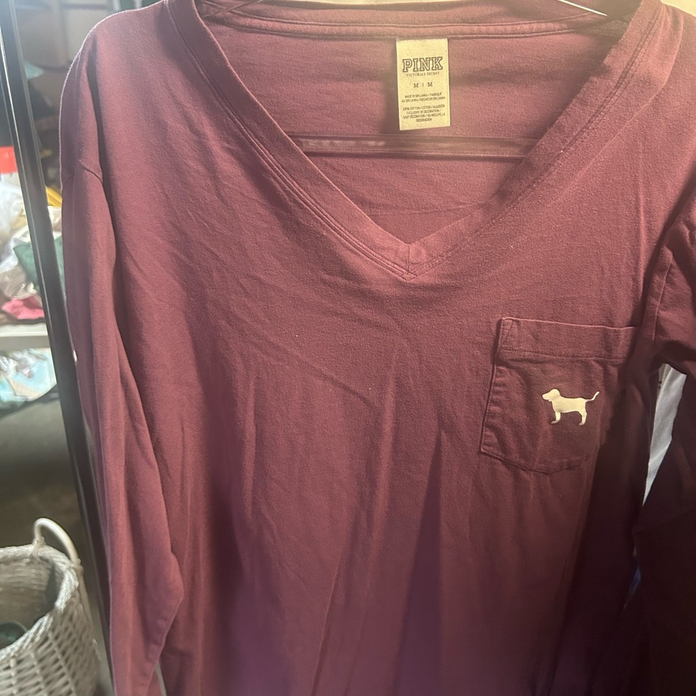 PINK Victoria's Secret Long Sleeve Tee - Purple
